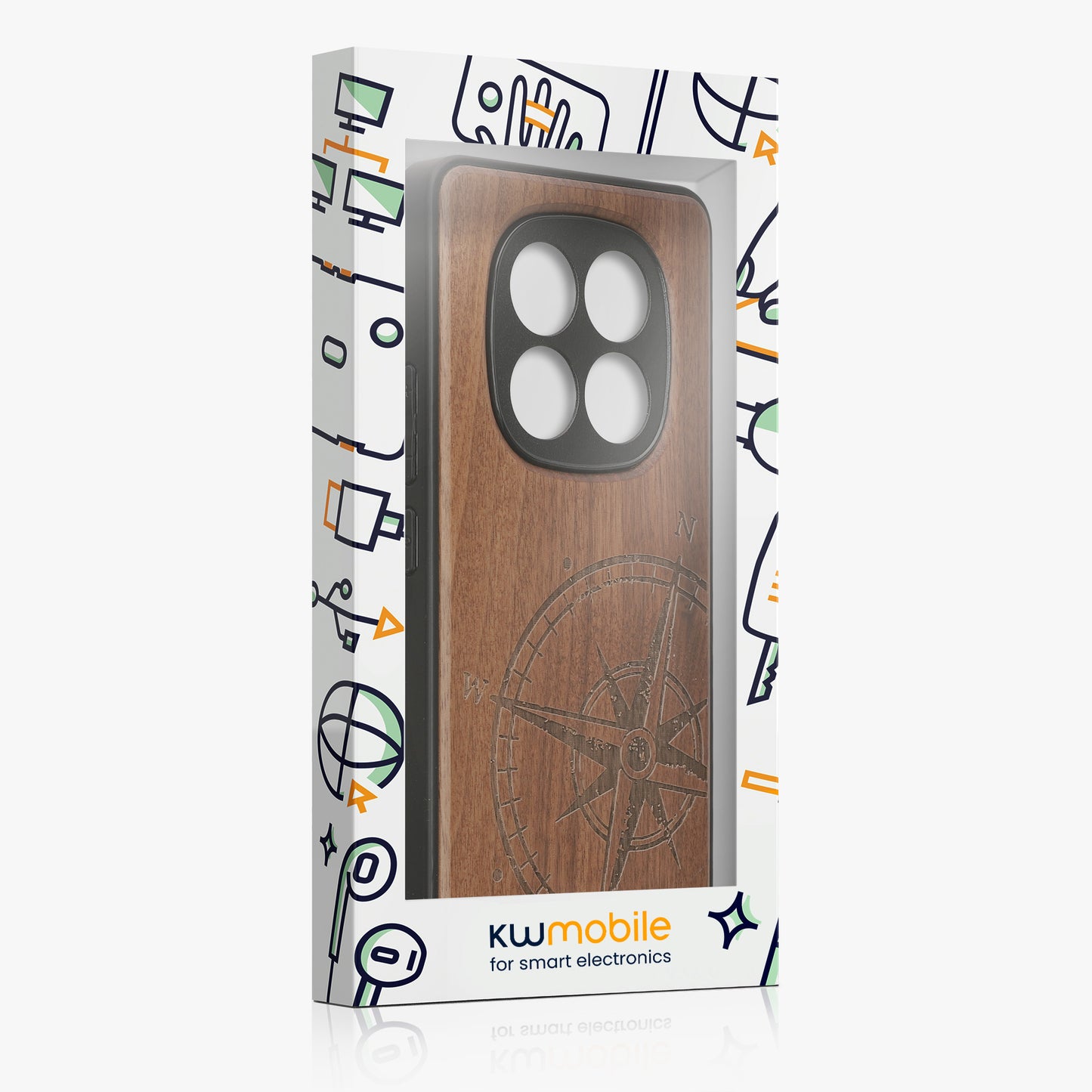 kwmobile Case Compatible with Xiaomi Redmi Note 15 4G / Redmi Note 15 5G / Poco M8 5G Case - Phone Cover - TPU Phone Case Compass Vintage