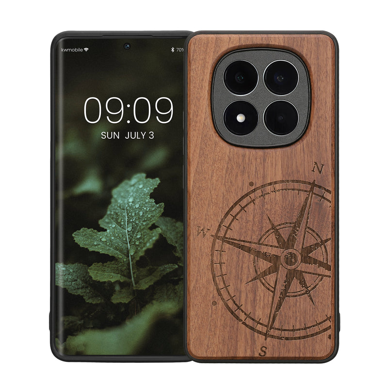 kwmobile Case Compatible with Xiaomi Redmi Note 15 4G / Redmi Note 15 5G / Poco M8 5G Case - Phone Cover - TPU Phone Case Compass Vintage