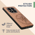 kwmobile Case Compatible with Xiaomi Redmi Note 15 4G / Redmi Note 15 5G / Poco M8 5G Case - Phone Cover - TPU Phone Case Compass Vintage
