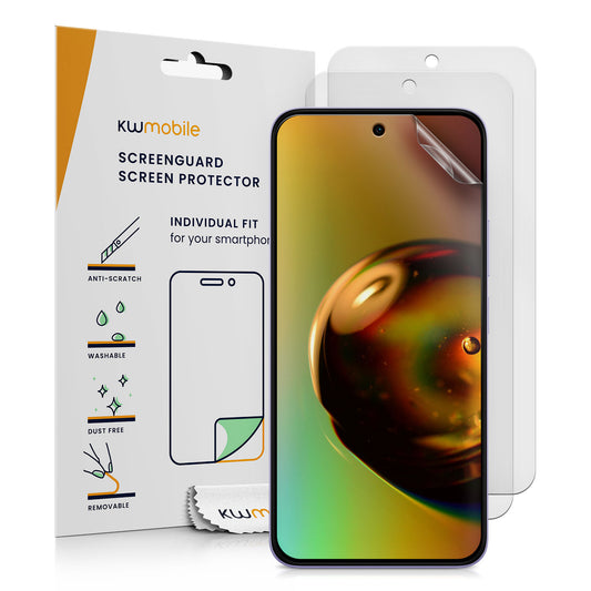 kwmobile 3x Folie matt kompatibel mit Xiaomi Redmi Note 15 Pro 5G - Displayschutzfolie Schutzfolie - Displayschutz Displayfolie entspiegelt Matt Transparent  