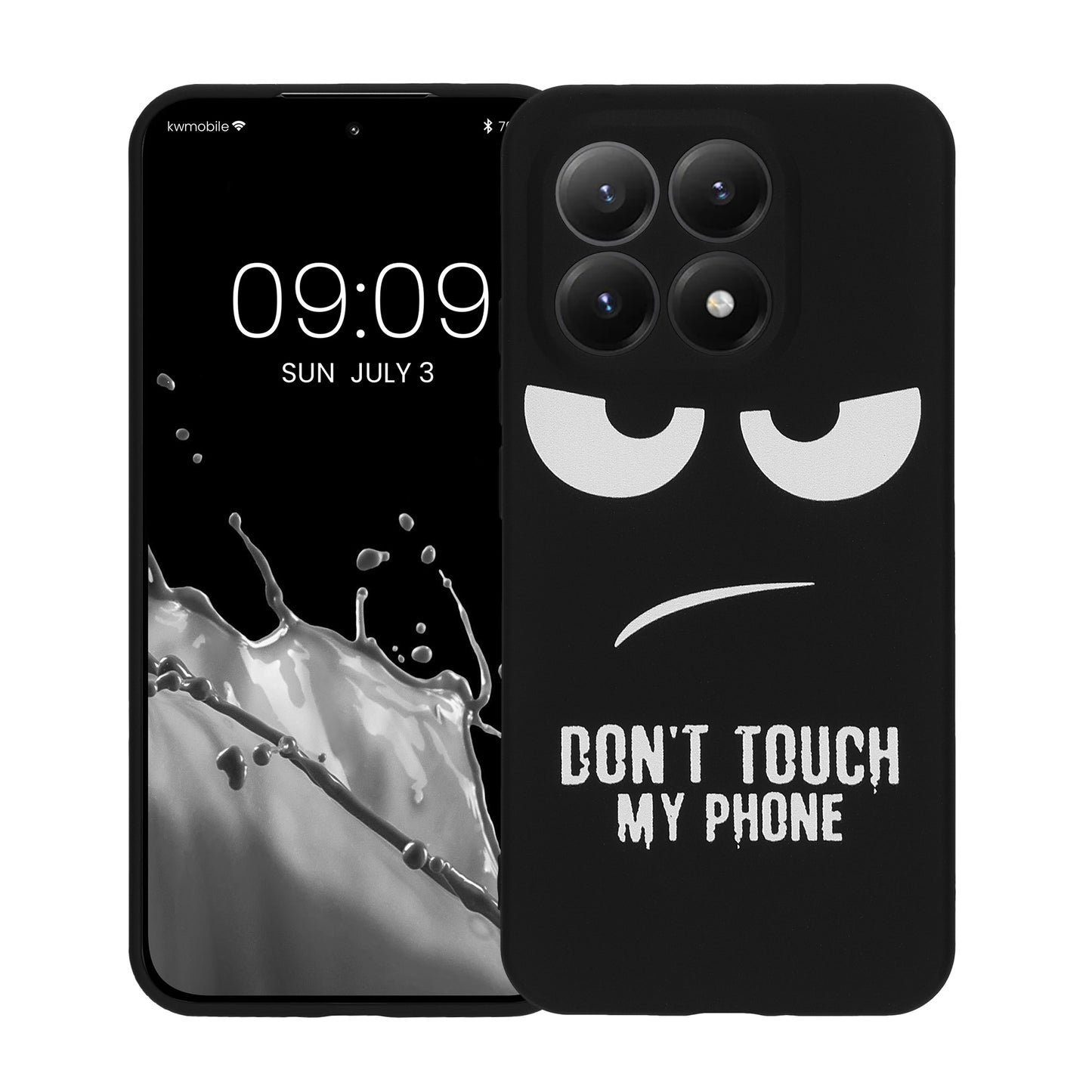 kwmobile Case Compatible with Xiaomi 15T - Silicone Phone Case - Don't touch my Phone