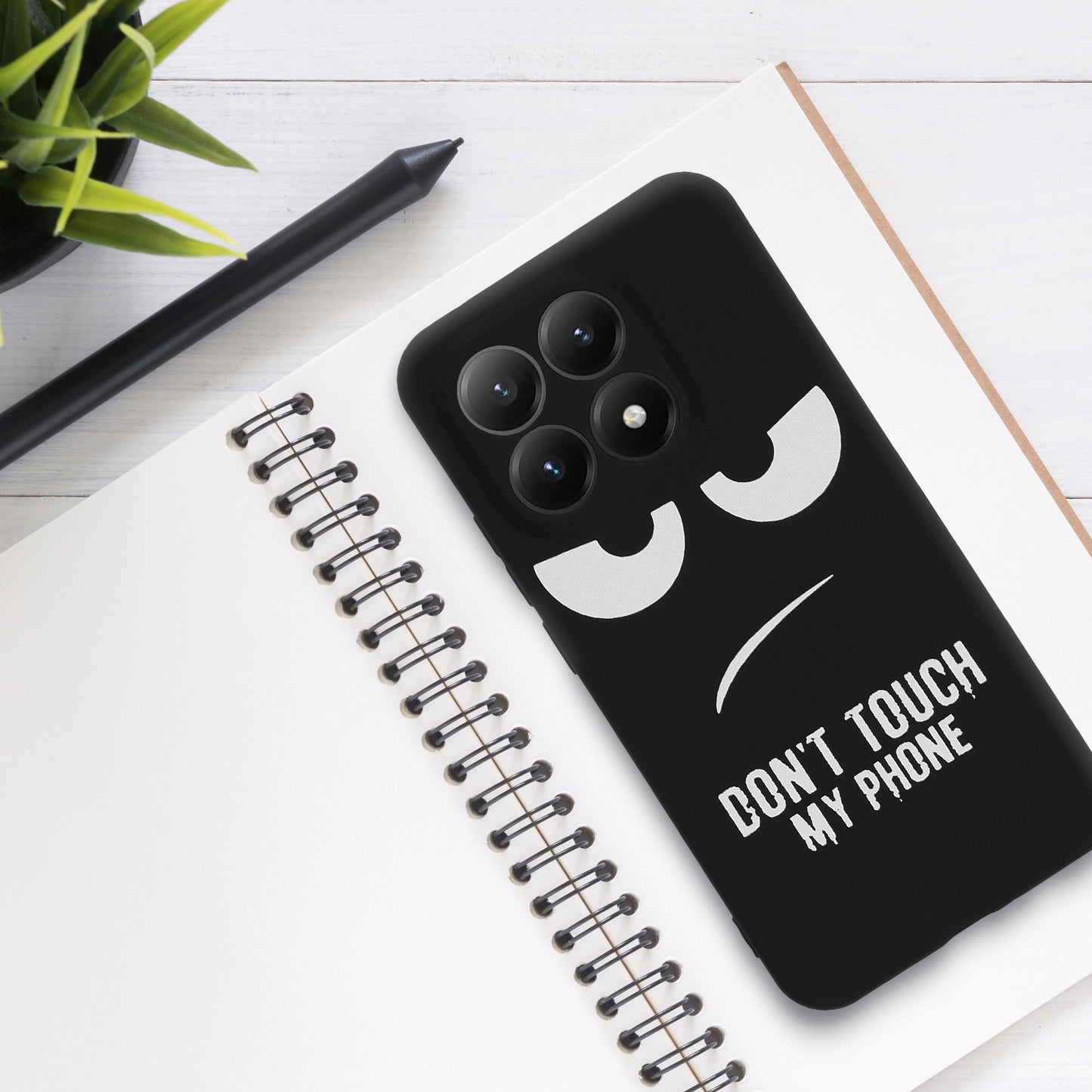 kwmobile Case Compatible with Xiaomi 15T - Silicone Phone Case - Don't touch my Phone
