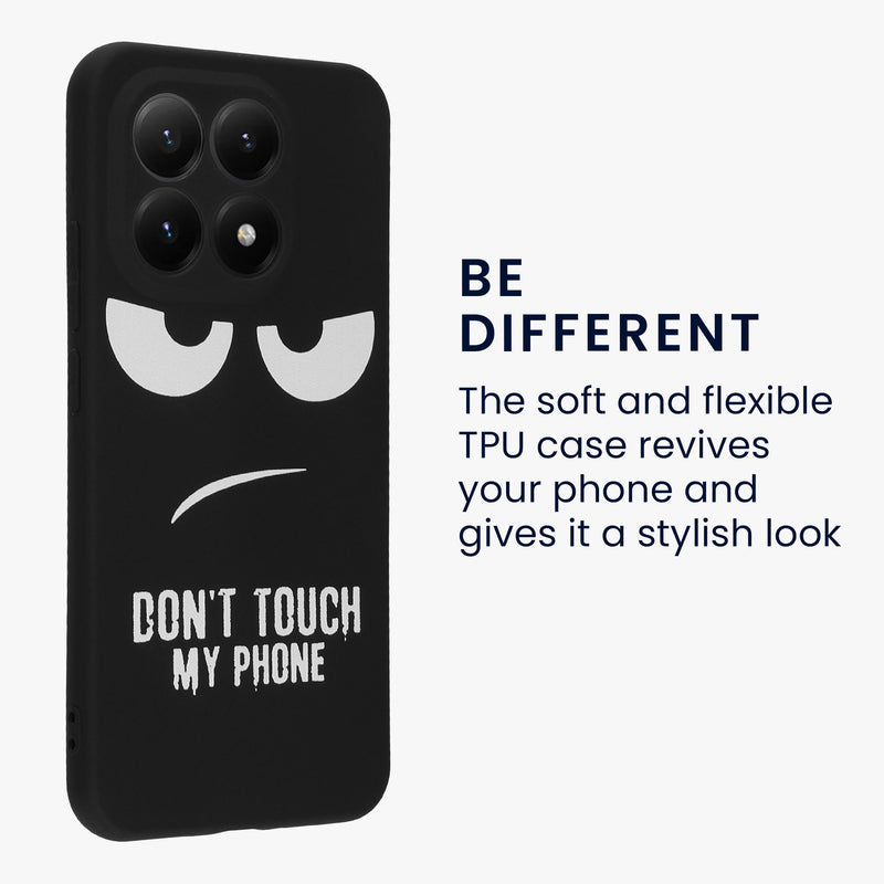 kwmobile Case Compatible with Xiaomi 15T - Silicone Phone Case - Don't touch my Phone