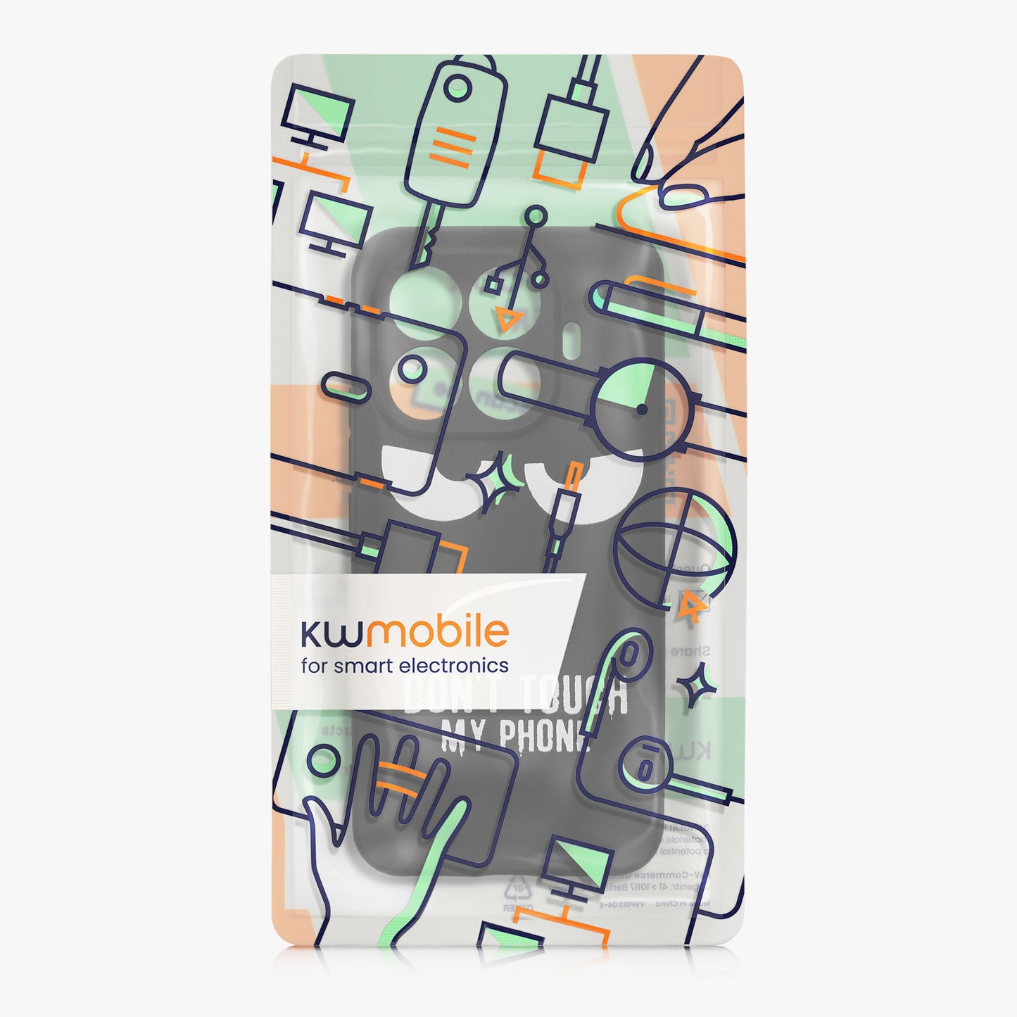 kwmobile Case Compatible with Xiaomi 15T Pro Phone Case Silicone Case Don't touch my Phone