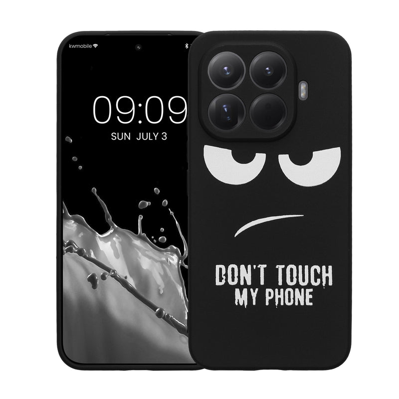 kwmobile Case Compatible with Xiaomi 15T Pro Phone Case Silicone Case Don't touch my Phone