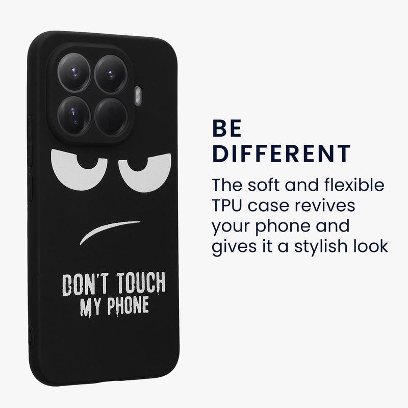 kwmobile Case Compatible with Xiaomi 15T Pro Phone Case Silicone Case Don't touch my Phone