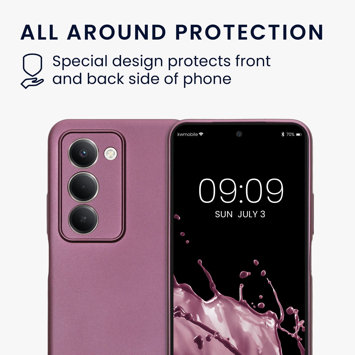 kwmobile Phone Case for Xiaomi Redmi 15 5G - Soft Silicone Cover - Protective Case