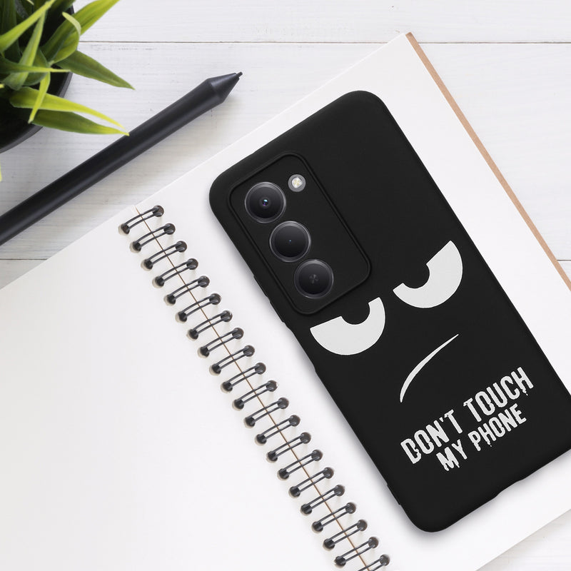 kwmobile Case Compatible with Xiaomi Redmi 15 5G - Silicone Phone Case - Don't touch my Phone