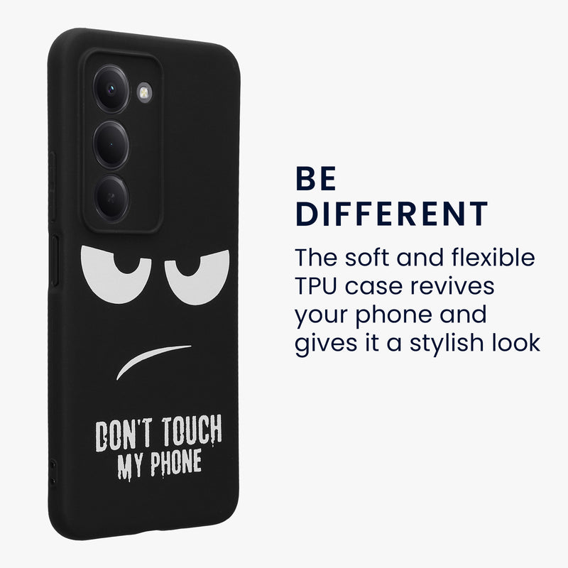 kwmobile Case Compatible with Xiaomi Redmi 15 5G - Silicone Phone Case - Don't touch my Phone