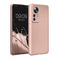kwmobile Handyhülle kompatibel mit Xiaomi 12T Pro Hülle - weiche Silikon Case metallisch schimmernd in Metallic Rosegold Metallic Rosegold  