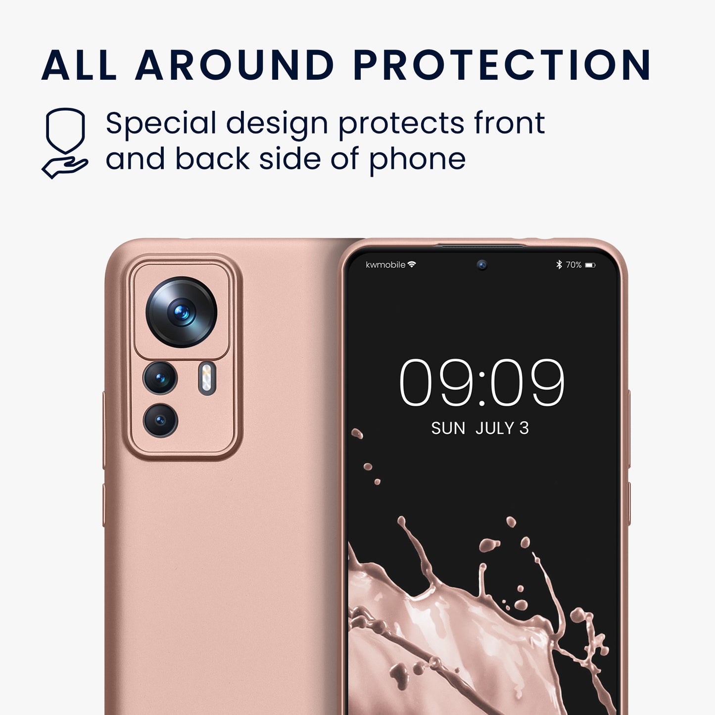 kwmobile Phone Case for Xiaomi 12T Pro Case Soft Silicone Case Protective Cover