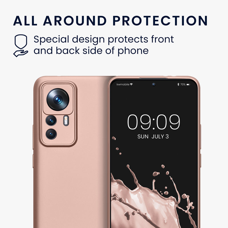 kwmobile Phone Case for Xiaomi 12T Pro Case Soft Silicone Case Protective Cover