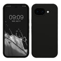 kwmobile Hülle kompatibel mit Google Pixel 10a Hülle - Silikon Handy Case - Handyhülle weiche Oberfläche - kabelloses Laden - Schwarz Schwarz  