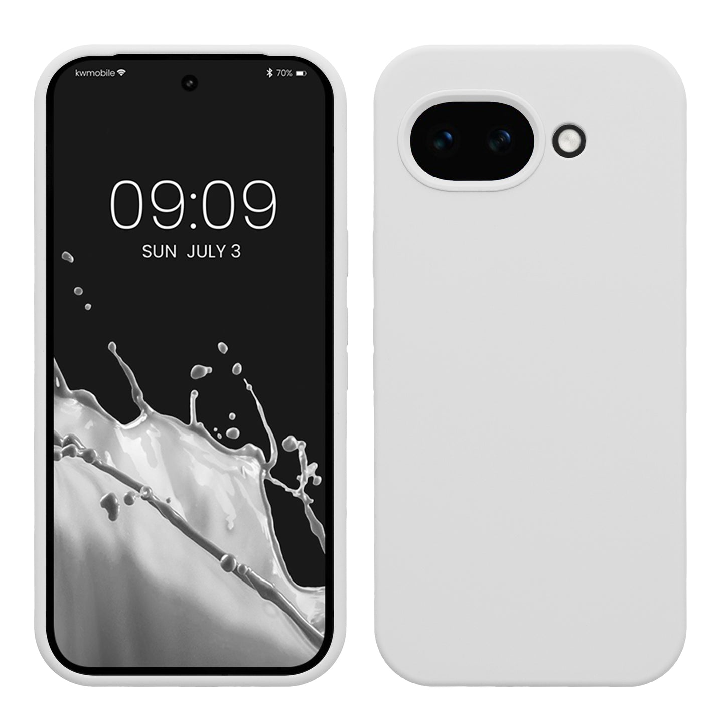 kwmobile Hülle kompatibel mit Google Pixel 10a Hülle - Silikon Handy Case - Handyhülle weiche Oberfläche - kabelloses Laden - Weiß matt Weiß matt  