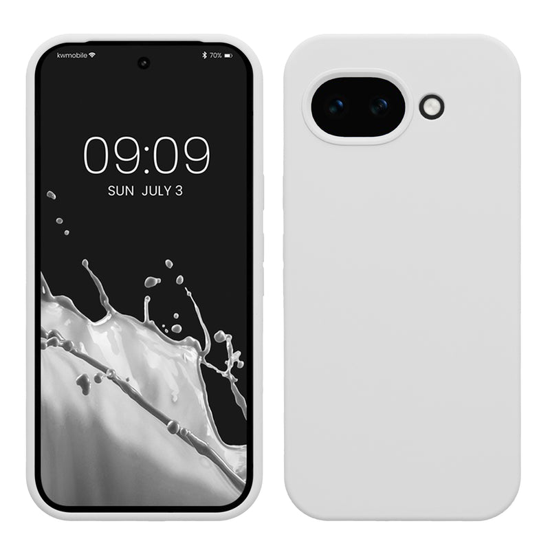 kwmobile Hülle kompatibel mit Google Pixel 10a Hülle - Silikon Handy Case - Handyhülle weiche Oberfläche - kabelloses Laden - Weiß matt Weiß matt  