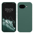 kwmobile Hülle kompatibel mit Google Pixel 10a Hülle - Silikon Handy Case - Handyhülle weiche Oberfläche - kabelloses Laden - Tannengrün Tannengrün  