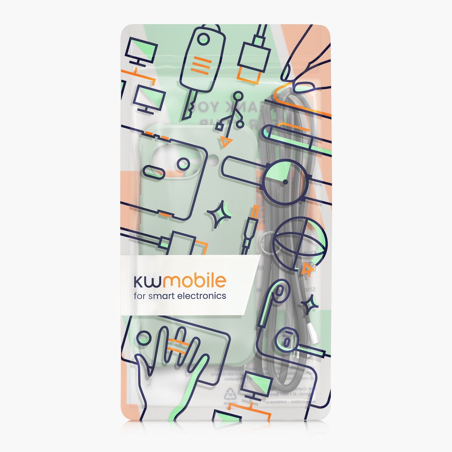 kwmobile Necklace Case compatible with Google Pixel 10a Cover - Case with Lanyard - Silicone Protective Cover