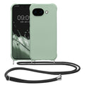 kwmobile Necklace Case compatible with Google Pixel 10a Cover - Case with Lanyard - Silicone Protective Cover