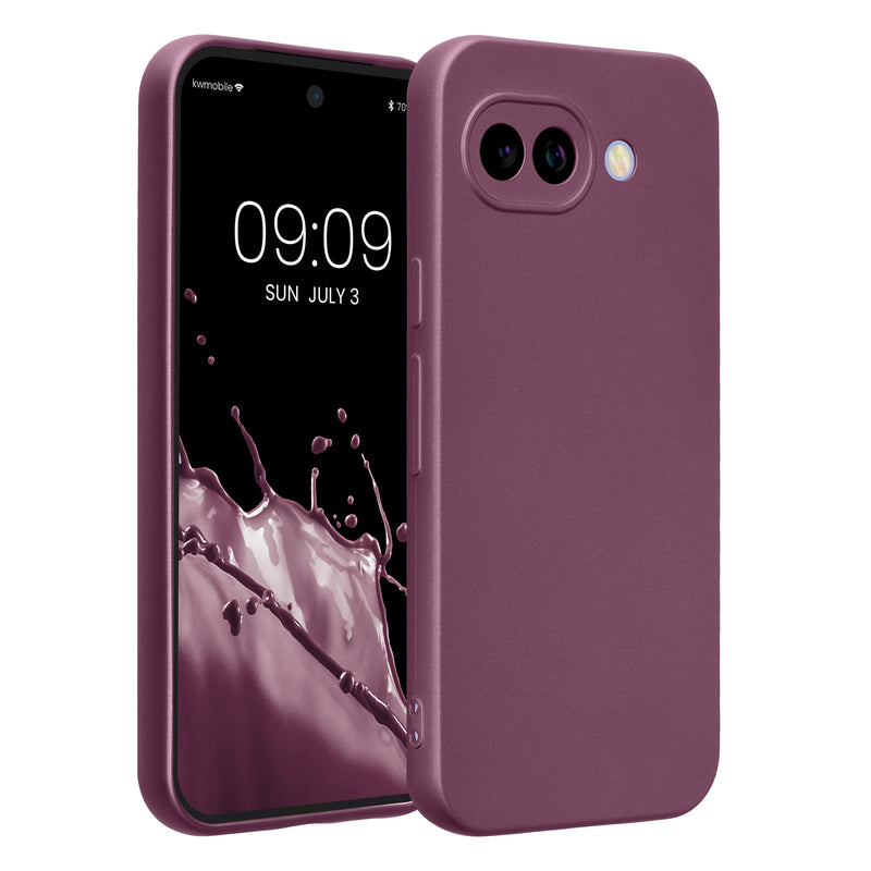 kwmobile Handyhülle kompatibel mit Google Pixel 10a Hülle - weiche Silikon Case metallisch schimmernd in Metallic Lavendel Metallic Lavendel  