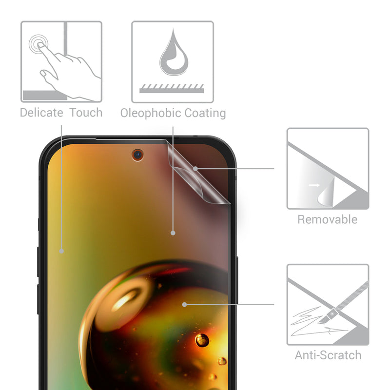 kwmobile 3x Screen Protector compatible with Google Pixel 10a Screen Protector Film Screen Protection Screen Film anti-glare