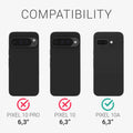 kwmobile 3x Screen Protector compatible with Google Pixel 10a Screen Protector Film Screen Protection Screen Film anti-glare
