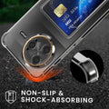 kwmobile Card Holder Case Compatible with Xiaomi Poco F7 Ultra - Poco F7 Ultra Phone Case with Card Slot - Soft Case - Protective Cover