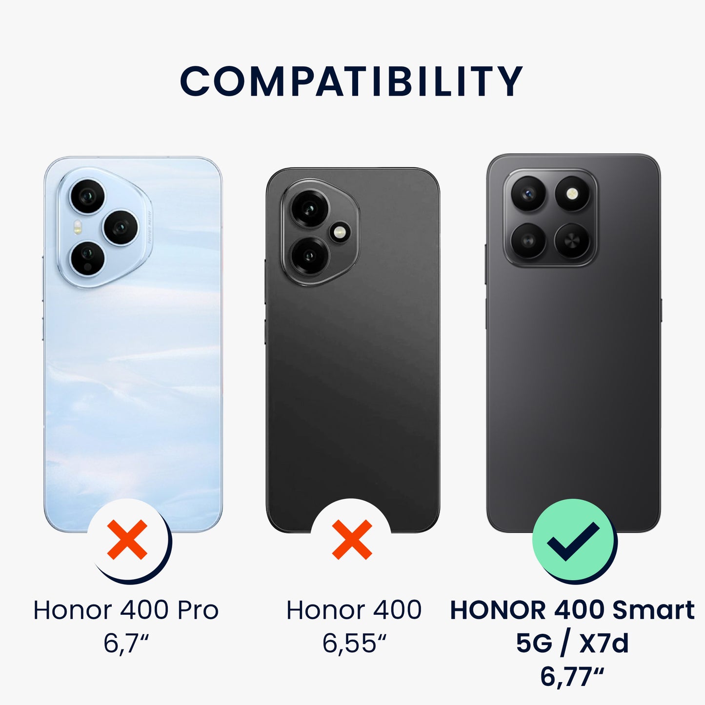 kwmobile Case for HONOR 400 Smart 5G / X7d - Soft Silicone Phone Cover - Protective Case