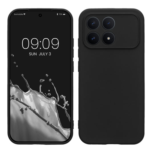 kwmobile Handyhülle kompatibel mit Xiaomi Poco F8 Pro Hülle - Handy Case aus weichem Silikon in Schwarz matt Schwarz matt  