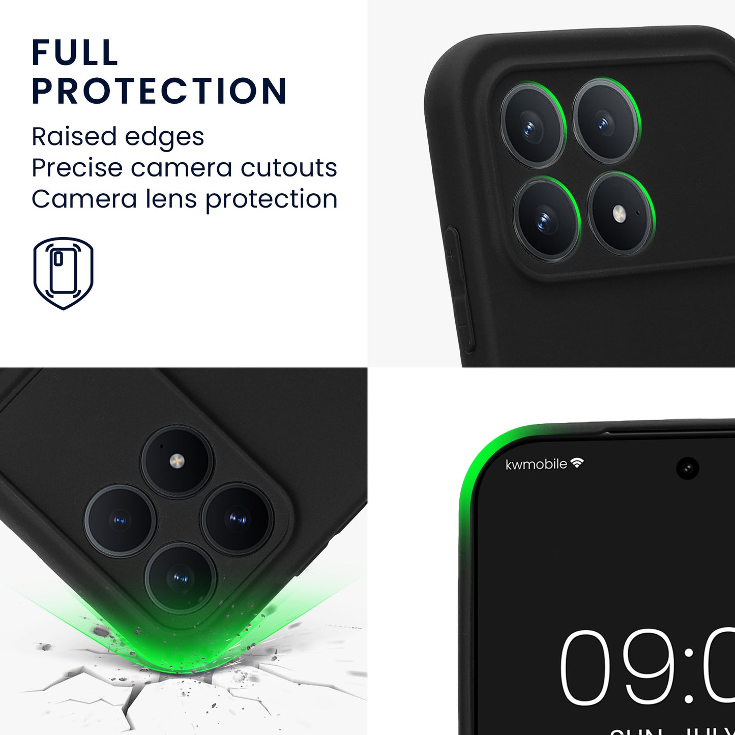 kwmobile Phone Case for Xiaomi Poco F8 Pro - Soft Silicone Phone Case - Protective Cover