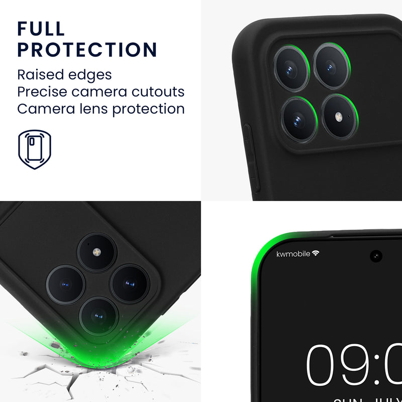 kwmobile Phone Case for Xiaomi Poco F8 Pro - Soft Silicone Phone Case - Protective Cover