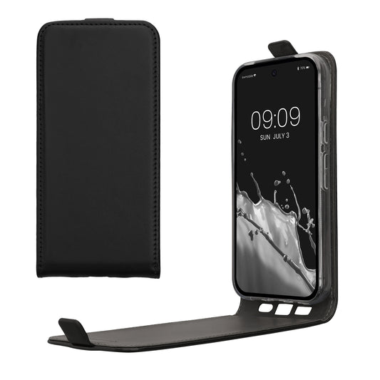 kwmobile Schutzhülle kompatibel mit Google Pixel 10a - Hülle Handy - Flip Case Handyhülle Schwarz Schwarz  