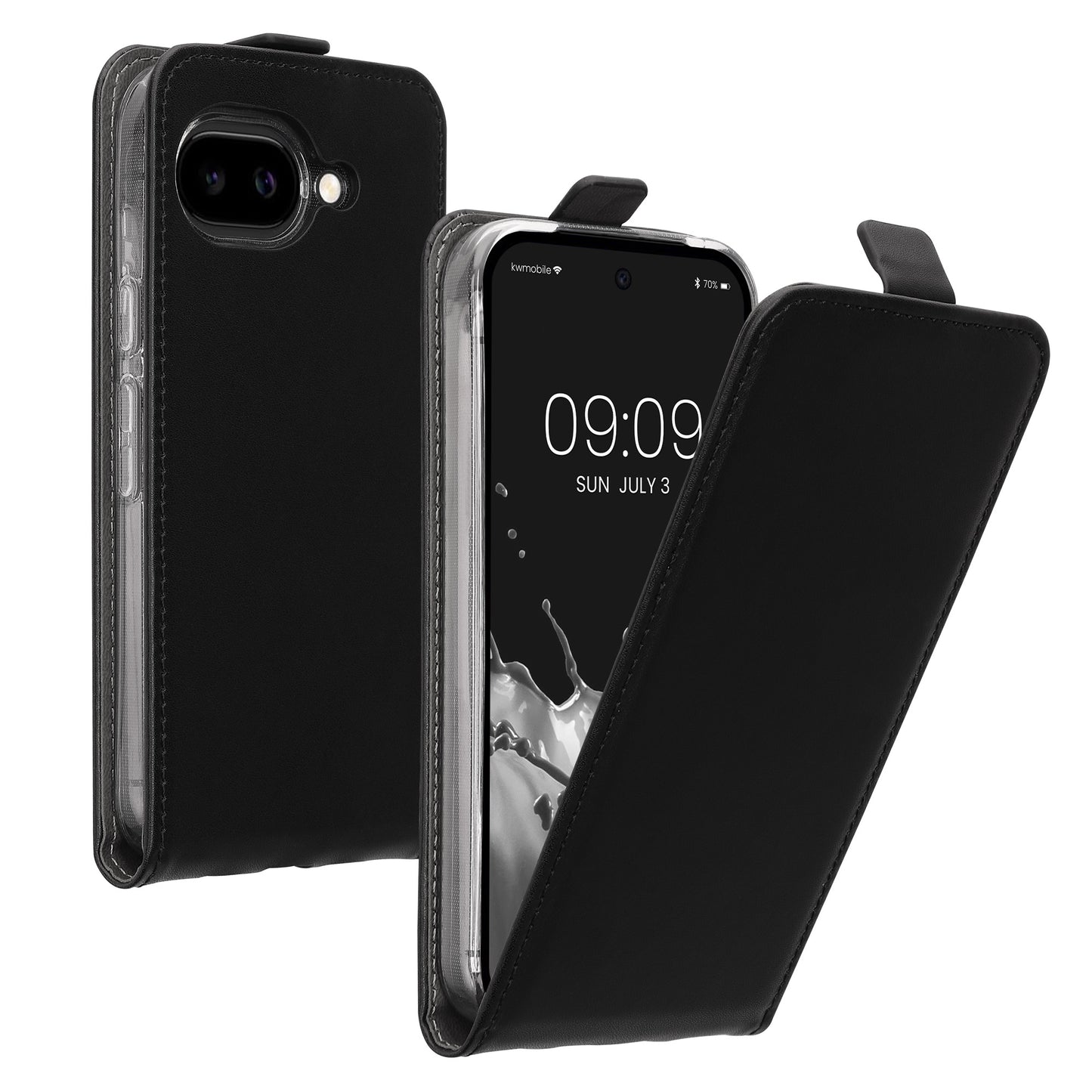 kwmobile Protective Case Compatible with Google Pixel 10a - Flip Case Phone Cover