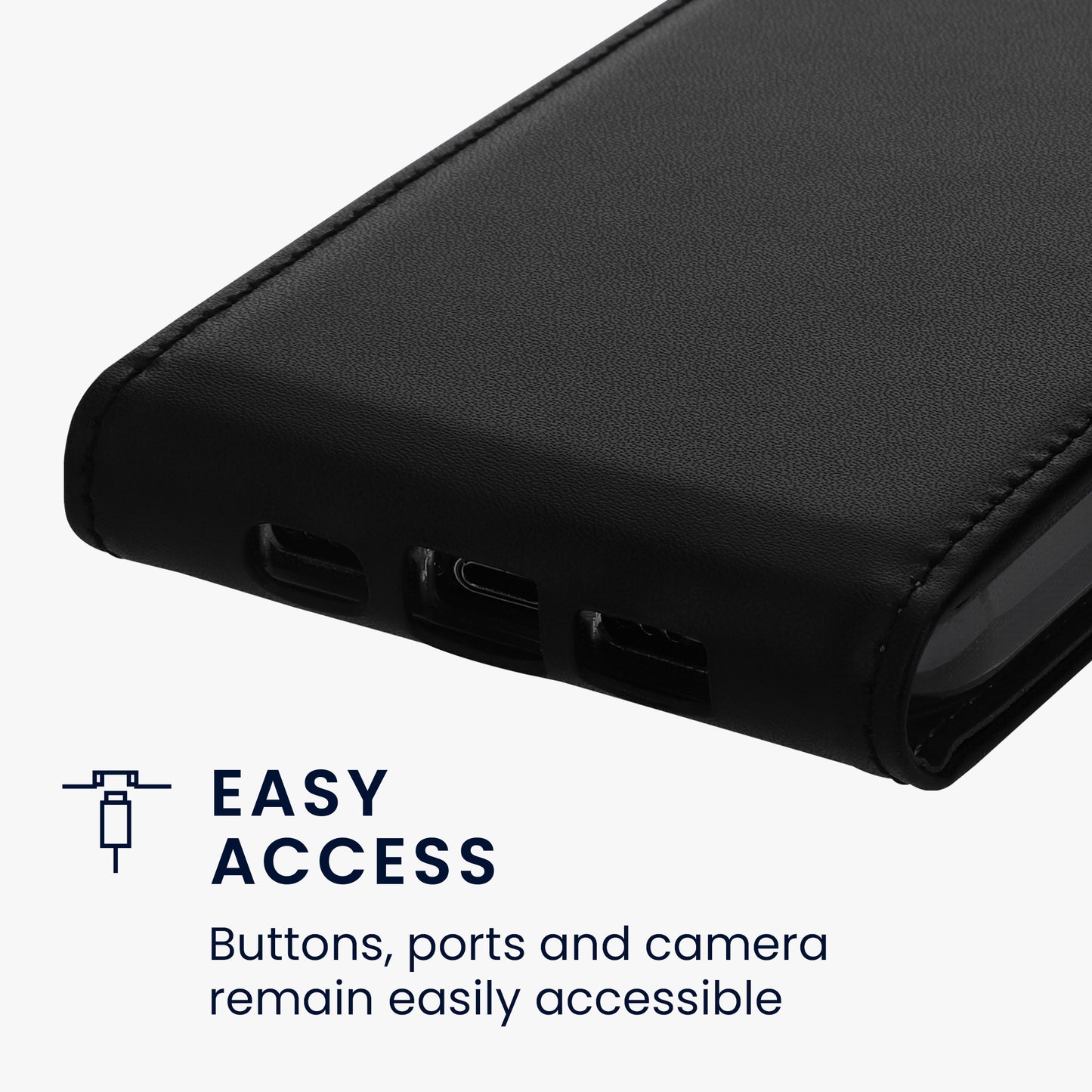 kwmobile Protective Case Compatible with Google Pixel 10a - Flip Case Phone Cover