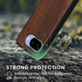 kwmobile Real Wood Protective Case Compatible with Google Pixel 10a Case Cover Made of TPU Compatible with MagSafe Case