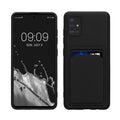 kwmobile Handyhülle kompatibel mit Samsung Galaxy A51 Hülle - Handy Cover mit Fach für Karten - in Schwarz Schwarz  