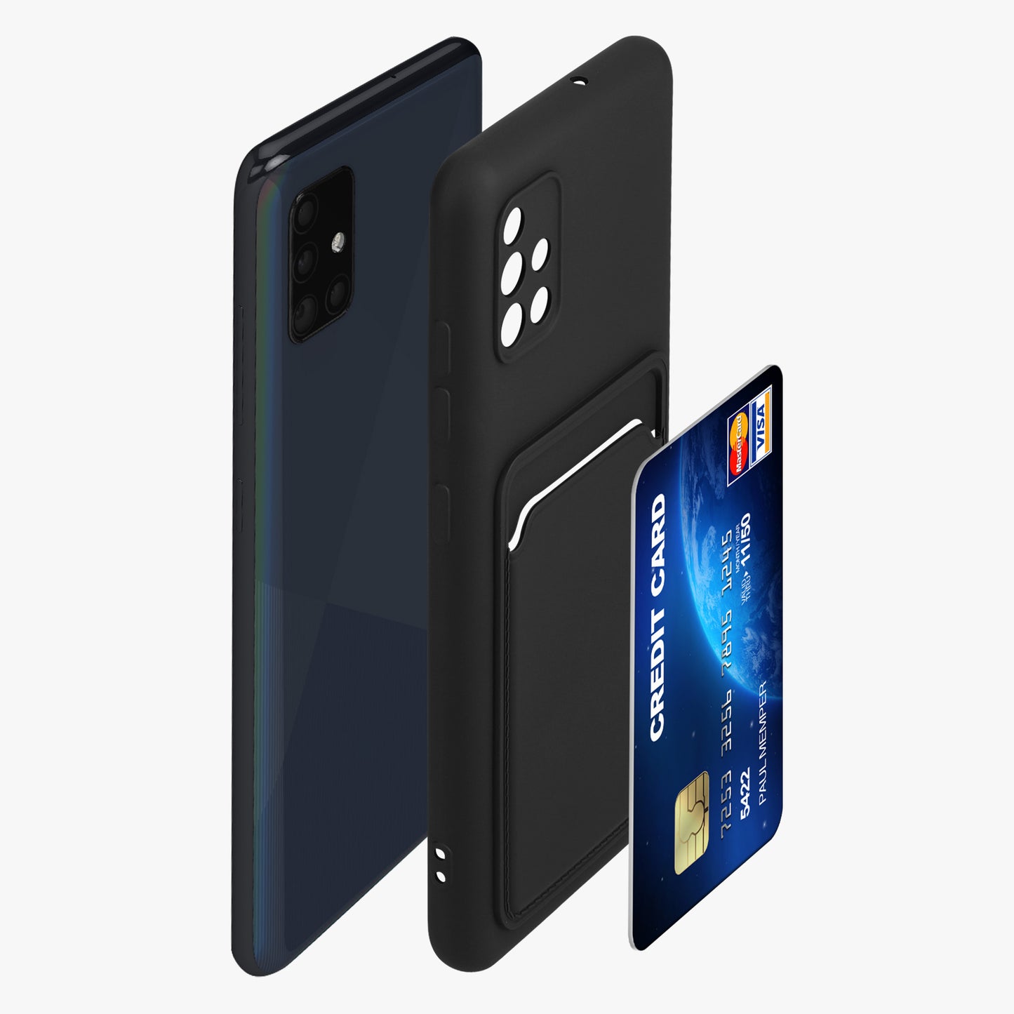 kwmobile Phone Case Compatible with Samsung Galaxy A51 - Phone Cover with Card Slot