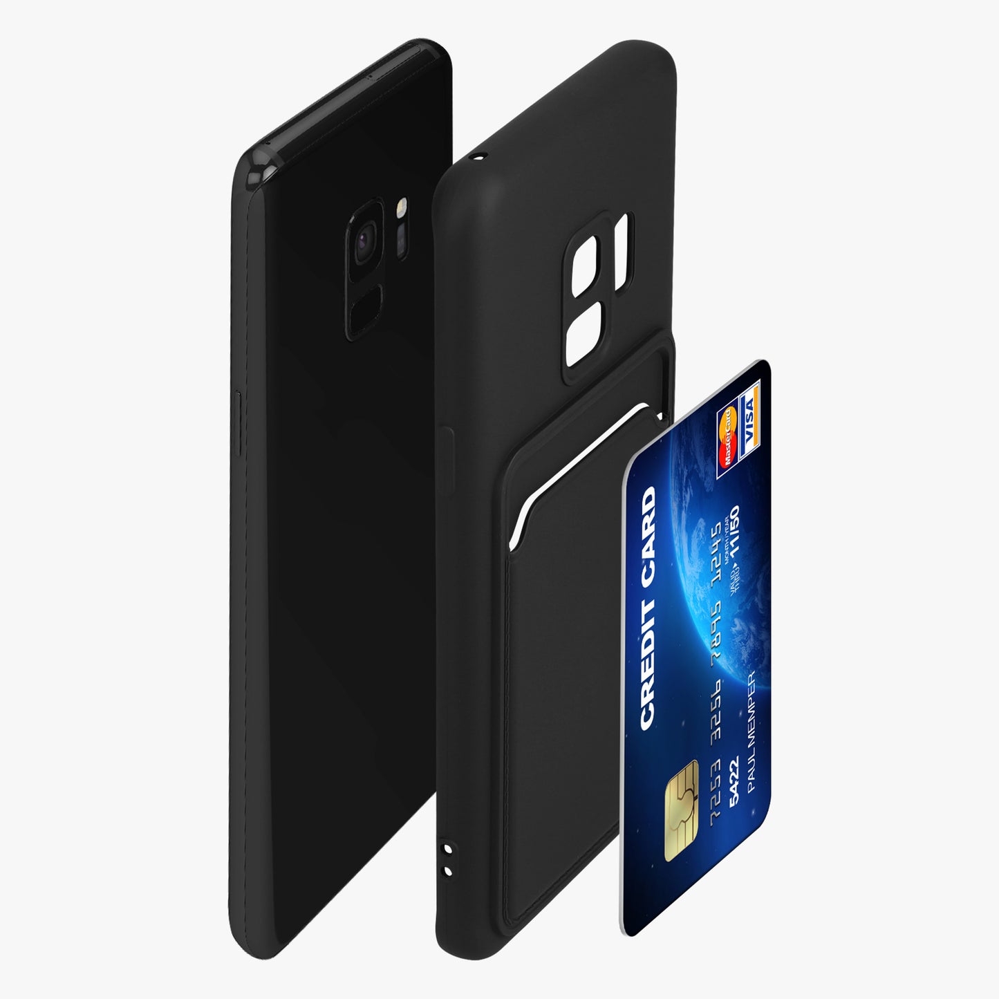 kwmobile Phone Case compatible with Samsung Galaxy S9 Cover - Mobile Phone Case with Card Slot