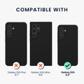 kwmobile Case Compatible with Samsung Galaxy S24 Case - Silicone Phone Case - Soft Surface Cover for Samsung S24 - Wireless Charging for Galaxy S24 Case
