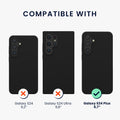 kwmobile Case Compatible with Samsung Galaxy S24 Plus Cover - Soft-Touch Phone Case for Samsung S24 Plus - Wireless Charging for Galaxy S24 Plus Case