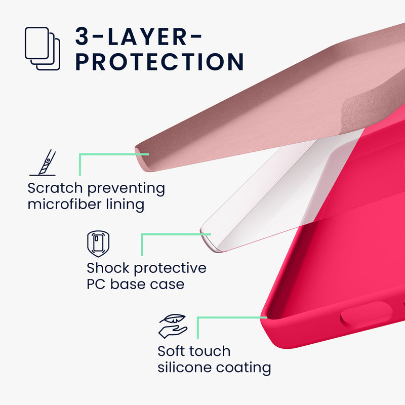kwmobile Case for Samsung Galaxy S23 FE - Silicone Cover - Wireless Charging - Protective Case