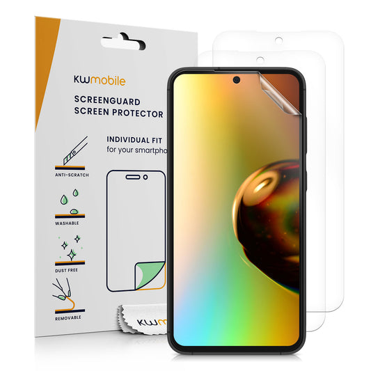 kwmobile 3x Displayschutzfolie kompatibel mit Samsung Galaxy S23 FE Folie - klare Schutzfolien Set in transparent Transparent  