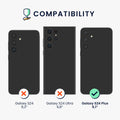 kwmobile Case Compatible with Samsung Galaxy S24 Plus Case - Silicone Phone Cover Soft Slim - Shock Absorbing Flexible Case - Wireless Charging