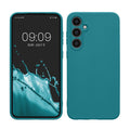 kwmobile Hülle kompatibel mit Samsung Galaxy S23 FE Hülle - weiches TPU Silikon Case - Cover geeignet für kabelloses Laden - Petrol matt Petrol matt  