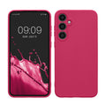 kwmobile Hülle kompatibel mit Samsung Galaxy S23 FE Hülle - weiches TPU Silikon Case - Cover geeignet für kabelloses Laden - Neon Pink Neon Pink  