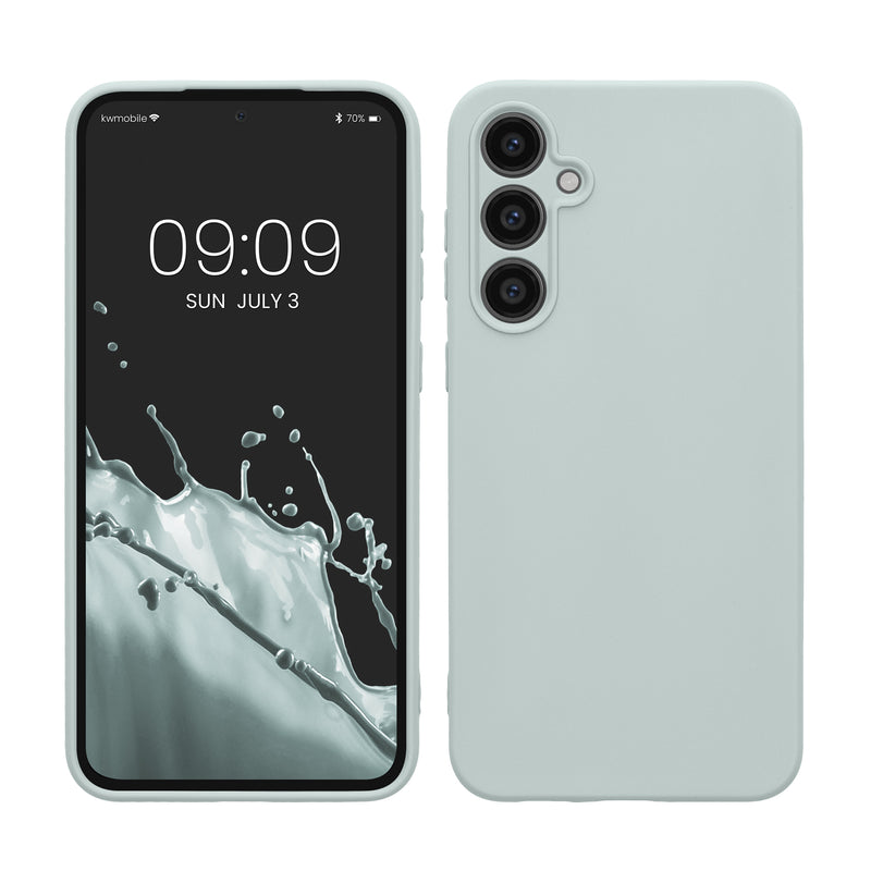 kwmobile Hülle kompatibel mit Samsung Galaxy S23 FE Hülle - weiches TPU Silikon Case - Cover geeignet für kabelloses Laden - Cool Mint Cool Mint  