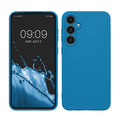 kwmobile Hülle kompatibel mit Samsung Galaxy S23 FE Hülle - weiches TPU Silikon Case - Cover geeignet für kabelloses Laden - Karibikblau Karibikblau  