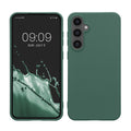 kwmobile Hülle kompatibel mit Samsung Galaxy S23 FE Hülle - weiches TPU Silikon Case - Cover geeignet für kabelloses Laden - Tannengrün Tannengrün  