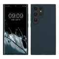 kwmobile Hülle kompatibel mit Samsung Galaxy S24 Ultra Hülle - TPU Silikon Handyhülle weich schlank - Case stoßabsorbierend flexibel - kabelloses Laden - Dunkler Schiefer Dunkler Schiefer  
