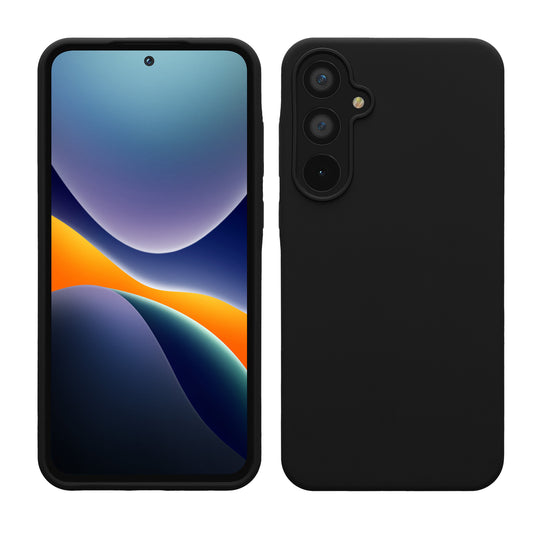 kwmobile Hülle kompatibel mit Samsung Galaxy A55 5G Hülle - Silikon Handy Case - Handyhülle weiche Oberfläche - kabelloses Laden - Schwarz Schwarz  