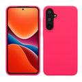 kwmobile Hülle kompatibel mit Samsung Galaxy A55 5G Hülle - Silikon Handy Case - Handyhülle weiche Oberfläche - kabelloses Laden - Neon Pink Neon Pink  